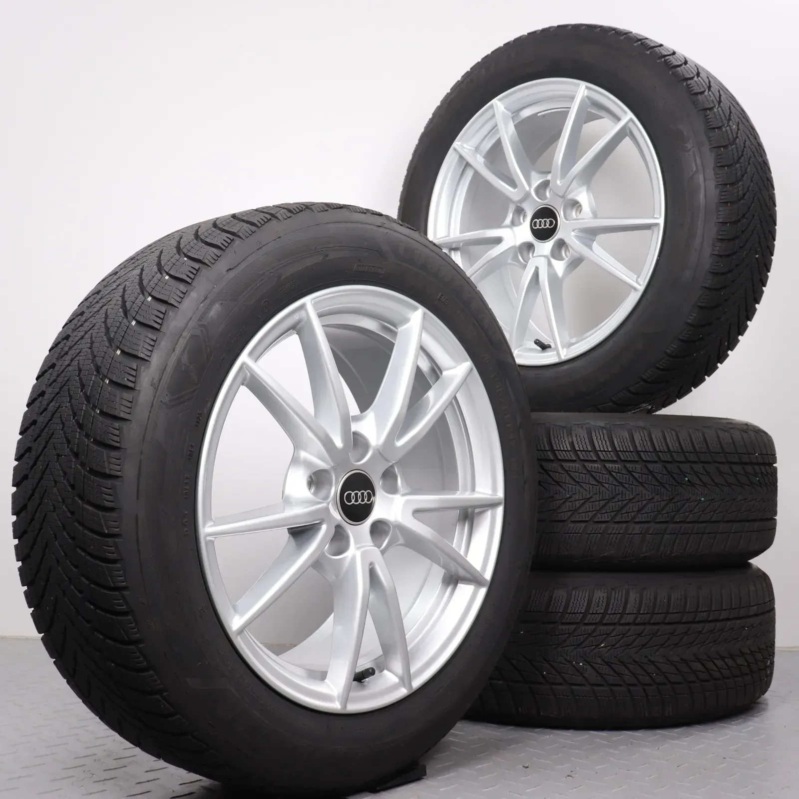 Winterräder 17 Zoll Audi A5 FU B10 Original Felgen 8B3601025A Winterreifen DOT24&25 5,5-6mm & 7-7,5mm 215/55R17 Goodyear Ultragrip Performance 3 - Bild 1