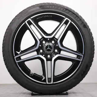 Winterräder 18 Zoll Mercedes-Benz A- B- CLA- Klasse W177 V177 W247 C118 X118 Original Felgen A1774011500 Winterreifen 5&5,5mm DOT19 225/45R18 91H MO Pirelli - Bild 2