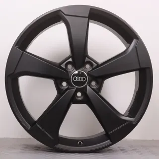 Alufelgen 19 Zoll Audi A3 S3 RS3 8V Original Felgen Felgensatz Rotor 2 AUDI SPORT 8V0601025ES schwarz matt 8x19ET49 5x112 57,1mm - Bild 6
