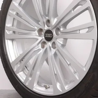 Winterräder 20 Zoll Audi A8 S8 4N D5 Original Felgen 4N0601025Q Winterreifen 7-7,5mm DOT24 265/40R20 104V XL AO Goodyear Ultragrip Performance GEN-1 Silber 9x20ET40 RDK - Bild 7