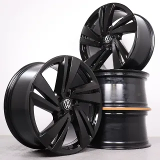 Alufelgen 20 Zoll VW Touareg III CR Original Felgen Felgensatz Nevada 760601025AA schwarz 9x20ET33 5x112 66,6mm NEU DEMO - Bild 1
