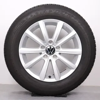 Winterräder 16 Zoll VW Passat 3G B8 Original Felgen 3G0071496B Winterreifen 215/60R16 95H Dunlop Winter Sport 5 Merano silber 6,5x16ET42 5x112 Alufelgen Winterradsatz - Bild 2