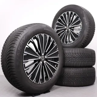 Winterräder 18 Zoll VW Tiguan CT & Tayron R4 Original Felgen 571601025K Winterreifen DOT24 7mm 235/55R18 104H XL AO Pirelli Sotttotero 3 Napoli 7,5x18ET40 5x112 - Bild 1