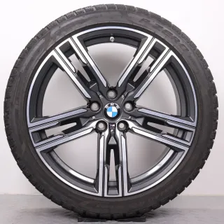 Winterräder 19 Zoll BMW 8er G14 G15 G16 5er G30 G31 Original Felgen 8090019 & 8090020 Winterreifen 245/40R19 & 275/35R19 XL * RSC Pirelli P Zero Winter Styling 727M Doppelspeiche - Bild 2