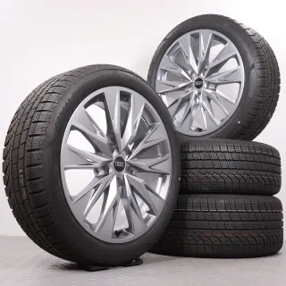 Winterräder 20 Zoll Audi A6 e-tron GH Original Felgen 85E601025AR & AS Winterreifen 235/45R20 & 265/40R20 XL R0 Pirelli P Zero Winter 5-Doppelspeichen platingrau NEU - Bild 1