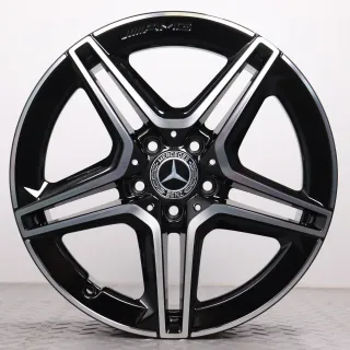1x Alufelge 18 Zoll Mercedes-AMG A-Klasse V177 W177 B-Klasse W247 CLA-Klasse C118 X118 Original Einzelfelge Ersatzfelge AMG 5-Doppelspeichen A1774011500 schwarz glanzgedreht 5x112 - Bild 1