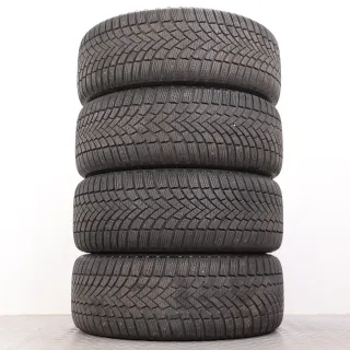 Winterräder 18 Zoll VW Golf 8 CD Original Felgen 5H0601025AB 7,5-8mm DOT23 Winterreifen 225/40R18 92V XL AO Bridgestone Blizzak LM005 Bergamo silber 7,5x18ET51 5x112 - Bild 9