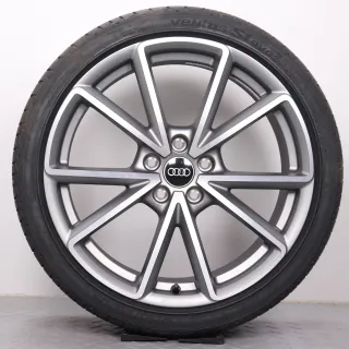 Sommerräder 19 Zoll Audi A4 S4 8W B9 Original Felgen 8W0601025EA Sommerreifen Hankook Ventus S1 EVO2 245/35R19 93Y XL RO1 5-V Speichen AUDI SPORT Titanoptik NEU - Bild 4