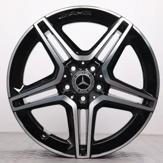Alufelgen 18 Zoll Mercedes A-Klasse V177 W177 B-Klasse W247 CLA-Klasse C118 X118 Original AMG Felgen Felgensatz 5-Doppelspeichen A1774011500 schwarz glanzgedreht 7,5x18ET49 5x112 6 - Bild 2