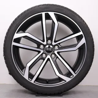 Winterräder 19 Zoll Audi A4 S4 8W B9 Original Felgen Sidus 8W0071499 Winterreifen Hankook Winter i*cept EVO3 245/35R19 93W XL 5-Arm-Sidus-Design schwarz glanzgedreht NEU - Bild 2
