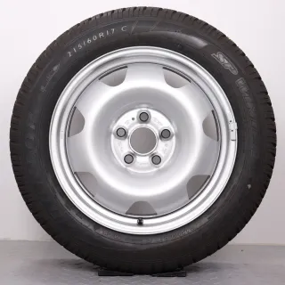 Winterräder 17 Zoll VW T5 T6 T6.1 Original Felgen 7J5601027 Winterreifen 8mm DOT21 215/60R17 104H Dunlop SP Winter Sport 3D Stahlfelge silber 7x17ET56 5x120 Winterradsatz NEUWERTIG - Bild 5