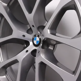 Alufelgen 20 Zoll BMW X5 G05 & X6 G06 Original Felgen Felgensatz Styling 738 6883757 & 6883758 ferricgrey glanzgedreht 9x20ET35 & 10,5x20ET40 5x112 66,6mm - Bild 9