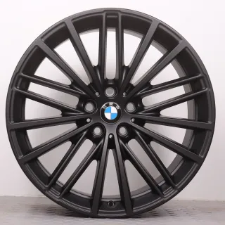Alufelgen 19 Zoll BMW 5er G30 G31 Original Felgen Felgensatz Styling 635 V-Speiche schwarz matt 8x19ET30 & 9x19ET44 5x112 66,6mm NEU DEMO - Bild 6