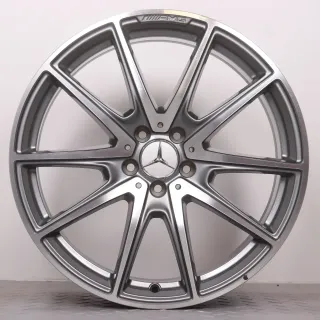 Alufelgen 20 Zoll Mercedes-Benz S-Klasse W222 Original Felgen Felgensatz AMG 10-Speichen A2224014000 & A2224014100 7x21 titangrau 8,5x20ET38 & 9,5x20ET38 5x112 66,6mm - Bild 3