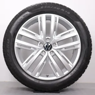 Winterräder 19 Zoll VW Tiguan II & Allspace Original Felgen 5NA601025N Winterreifen 5-5,5 & 5,5-6mm 235/50R19 103H XL AO Pirelli Sottozero Serie II Auckland silber RDK - Bild 5