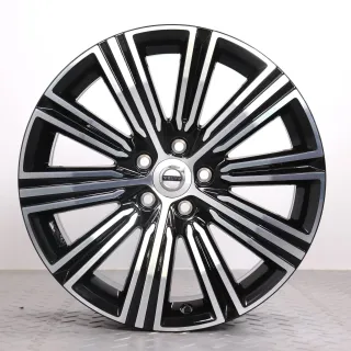 Alufelgen 18 Zoll Volvo V60 S60 R-Design Original Felgen Felgensatz 10 Multi Spoke Black Diamond Cut 31471312 schwarz glanzgedreht 8x18ET42 5x108 63,4mm - Bild 2