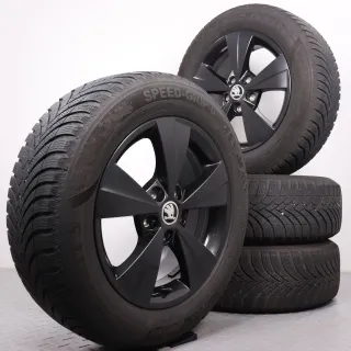 Winterräder 16 Zoll Skoda Octavia IV NX Original Felgen Velorum 5E3601025AA Winterreifen DOT21&23 205/60R16 92H Semperit Speed-Grip 5 6,5x16ET46 - Bild 1