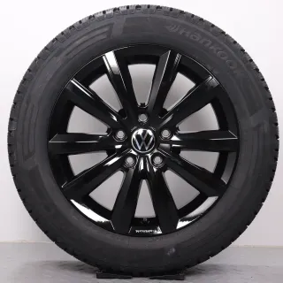 Winterräder 17 Zoll VW T5 T6 T6.1 Original Felgen Merano schwarz glanz 7E0071497A Winterreifen 215/60R17 109/107T Hankook RW12 i*cept LV 7x17ET56 5x120 NEU - Bild 4