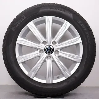 Winterräder 17 Zoll VW Touran II 5T Original Felgen Stockholm 5TA601025D Winterreifen 215/55R17 94H Pirelli Sottozero 3 Seal-Inside - Bild 5
