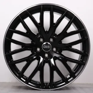Alufelgen 20 Zoll Audi Q7 SQ7 4M Original Felgen Felgensatz 10-Y-Speichen 4M0601025DR schwarz glanzgedreht 9x20ET28 5x112 66,6mm NEU DEMO - Bild 4
