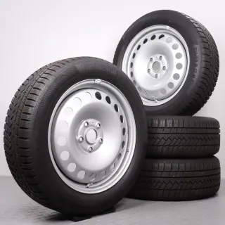 VW Caddy SK 17 Zoll Winterräder Original Stahlfelgen Reifen 215/55R17 98H XL DOT21 2x6-6,5mm / 2x 7mm RDK Satz - Bild 1