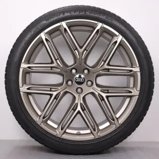 Winterräder 23Zoll Audi Q8 SQ8 RSQ8 4M Original Felgen 4M8601025BK Winterreifen DOT23 6,5-7mm 295/35R23 108W XL AO Hankook Winter i*cept evo 2 6-Y-Doppelspeichen RS Neodymgold matt - Bild 5