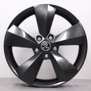 Alufelgen 17 Zoll Skoda Kodiaq NS Original Felgen Felgensatz Nanuq 565601025AA schwarz metallic 6,5x17ET38 5x112 57,1 - Bild 3