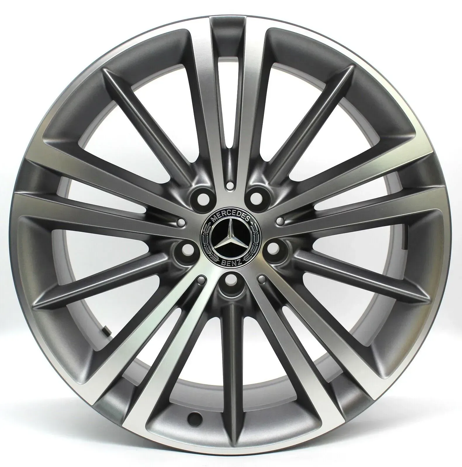 Alufelge 19 Zoll Mercedes-Benz CLS C257 Original Einzelfelge Ersatzfelge Mehrspeichenfelge A2574010400 grau glanzgedreht 9x19ET33 5x112 66,6 NEU DEMO - Bild 1