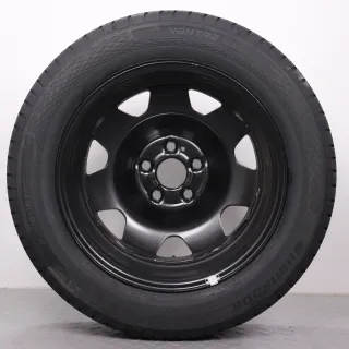 Sommerräder 17 Zoll VW T5 T6 T6.1 Original Felgen 7J5601027 Sommerreifen 215/60R17C 109/107T Hankook RA58 Vantra Transit Stahlfelge silber 7x17ET56 5x120 Stahlfelgen NEU - Bild 8