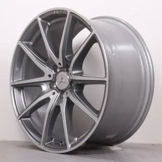 Alufelgen 20 Zoll Mercedes-Benz S-Klasse W222 Original Felgen Felgensatz AMG 10-Speichen A2224014000 & A2224014100 7x21 titangrau 8,5x20ET38 & 9,5x20ET38 5x112 66,6mm - Bild 8