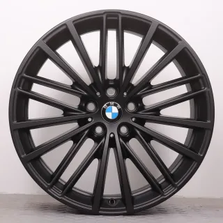 Alufelgen 19 Zoll BMW 5er G30 G31 Original Felgen Felgensatz Styling 635 V-Speiche schwarz matt 8x19ET30 & 9x19ET44 5x112 66,6mm NEU DEMO - Bild 3
