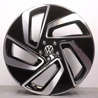 Alufelgen 20 Zoll VW ID.7 ED Original Felgen Felgensatz Montreal 14B601025E & 14B601025F schwarz glanzgedreht 8,5x20ET40 & 9,5x20ET47 5x112 57,1mm NEU - Bild 3