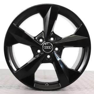 Alufelgen 18 Zoll Audi A3 S3 8Y Original Felgen Felgensatz 5-Arm-Dynamik-Design 8Y0601025J schwarz 8x18ET46 5x112 57,1mm - Bild 2