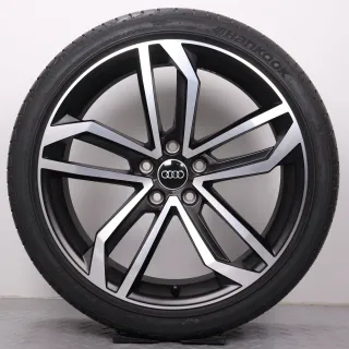 Sommerräder 19 Zoll Audi A4 S4 8W B9 Original Felgen Sidus 8W0071499 Sommerreifen Hankook Ventus S1 EVO2 245/35R19 93Y XL RO1 5-Arm-Sidus-Design schwarz glanzgedreht NEU - Bild 5