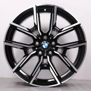 Alufelgen 19 Zoll BMW i4 G26 & 4er Gran Coupe G26 Original Felgen Felgensatz Styling 859M Y-Speiche 8747304 & 8747305 schwarz glanzgedreht 8,5x19ET35 & 9x19ET42 NEU AUFBEREITET - Bild 6