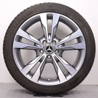 Winterräder 18 Zoll Mercedes C-Klasse W205 S205 C205 A205 Original Felgen A2054012802 & A2054012902 Reifen Michelin & Dunlop 225/45R18 & 245/40R18 RDK - Bild 5
