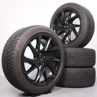 Winterräder 18 Zoll Cupra Formentor KM Original Felgen 5FF601025C Winterreifen 4-4,5mm & 6-6,5mm DOT23 245/45R18 100V XL Bridgestone Blizzak LM005 Schwarz 8x18ET40 5x112 Alufelgen - Bild 1