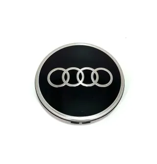 4x Nabenkappen Nabendeckel schwarz Original Audi Emblem Felgen 81A601170 4 Stück - Bild 2