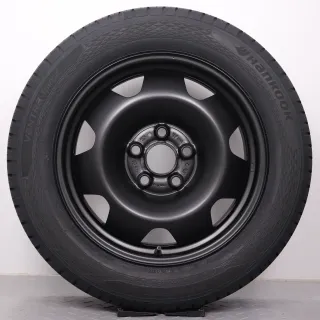 Sommerräder 17 Zoll VW T5 T6 T6.1 Original Felgen 7J5601027 Sommerreifen 215/60R17C 109/107T Hankook RA58 Vantra Transit Stahlfelge schwarz matt 7x17ET56 5x120 Stahlfelgen NEU - Bild 2