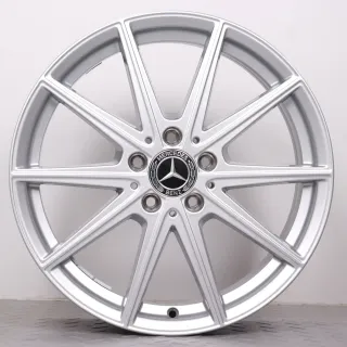 Alufelgen 18 Zoll Mercedes-Benz CLA EQ C174 & Shooting Brake X174 Original Felgen Felgensatz 10-Speichen A1784010000 & A1784010100 silber 7,5x18ET48,4 & 9x18ET67 5x112 66,6mm - Bild 3
