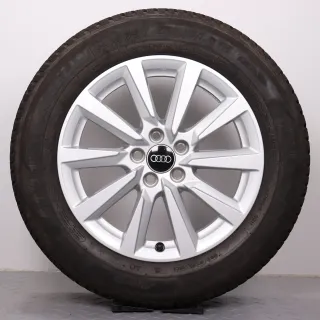 Winterräder 16 Zoll Audi A1 CityCarver / Allstreet Original Felgen 82A601025C Winterreifen DOT22 2x 6,5mm / 2x 7-7,5mm 205/60R16 92H AO Michelin Alpin 5 silber 6,5x16ET40 - Bild 2