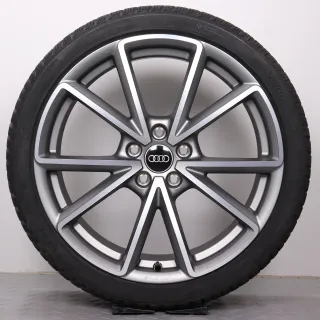 Winterräder 19 Zoll Audi A4 S4 8W B9 Original Felgen 8W0601025EA Winterreifen Hankook Winter i*cept EVO3 245/35R19 93W XL 5-V Speichen AUDI SPORT Titanoptik NEU - Bild 2