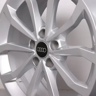 1x Alufelge 18 Zoll Audi A4 S4 8W B9 Original Einzelfelge Ersatzfelge 10-Speichen-V-Design 8W0601025ED silber 7,5x18ET39 5x112 66,6mm - Bild 4