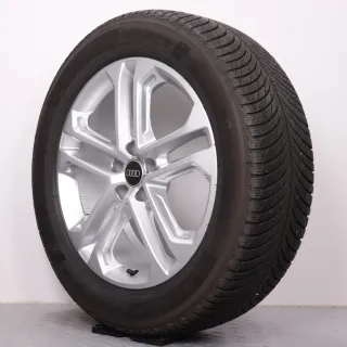 Winterräder 19 Zoll Audi Q5 SQ5 GU Original Felgen 8MA601025R Winterreifen 6-7mm DOT25 235/55R19 105H XL AO Michelin Pilot Alpin 5 5Doppelspeichen silber 7x19ET34 - Bild 6