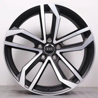 Alufelgen 19 Zoll Audi A4 S4 8W B9 Original Felgen Felgensatz 5-Arm-Sidus 8W0071499 schwarz glanzgedreht 8,5x19ET40 5x112 66,6mm NEU - Bild 5