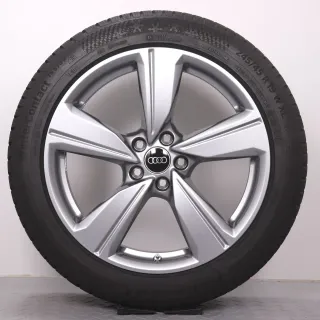 Winterräder 19 Zoll Audi A6 C9 Original Felgen 4P0601025G Winterreifen DOT25 8,5mm 245/45R19 102W XL R01 Continental Winter Contact TS870P Alufelgen 5-Arm Platingrau RDK - Bild 4
