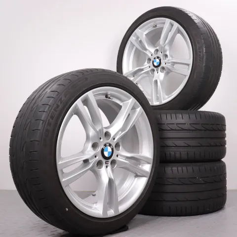 Background image for Sommerräder 18 Zoll BMW 3er F30 F31 4er F32 F33 4er Gran Coupe F36 Original Felgen M-Doppelspeiche 7845880 & 7845881 Styling 400M 225/45R18 & 255/40R18