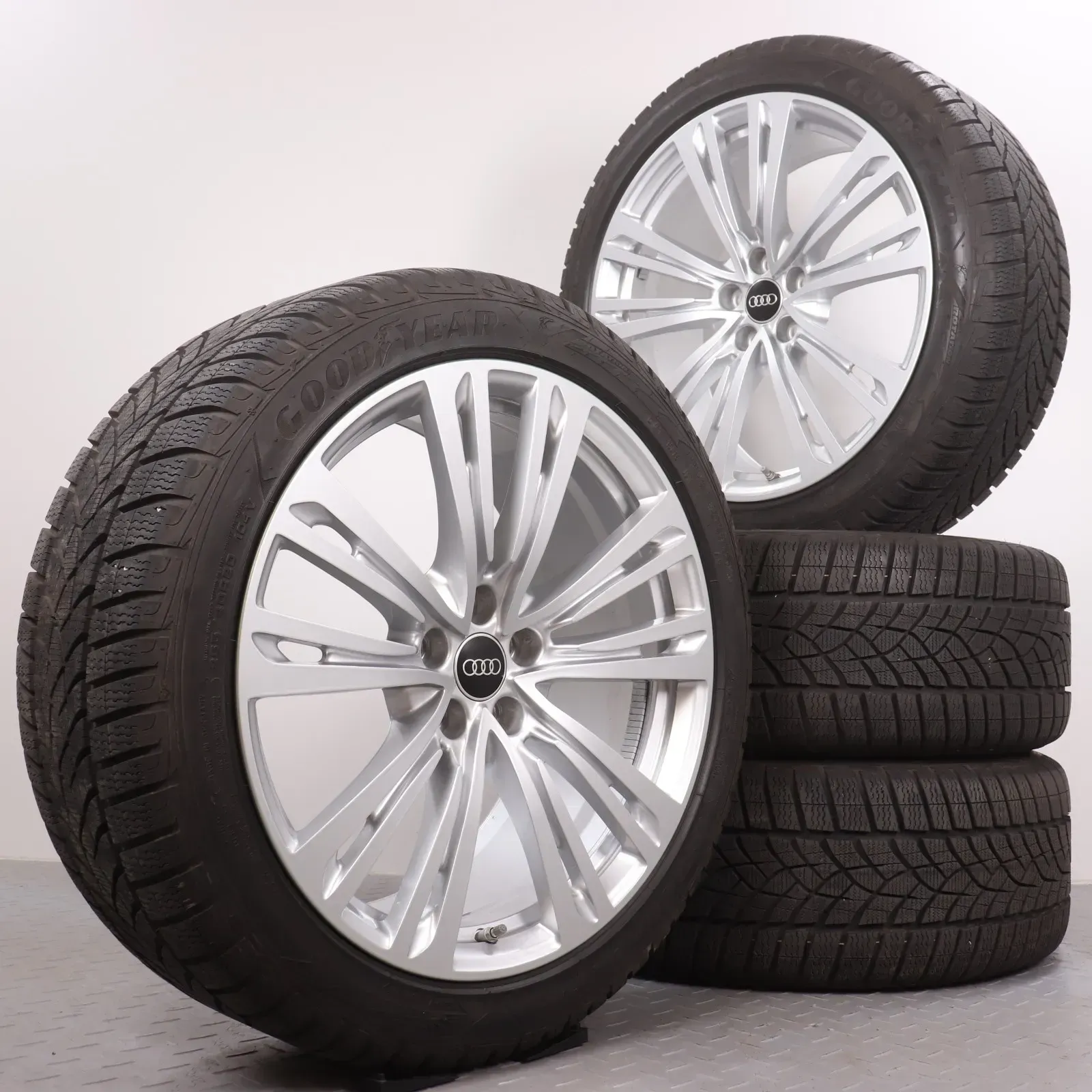 Winterräder 20 Zoll Audi A8 S8 4N D5 Original Felgen 4N0601025Q Winterreifen 8mm DOT24 265/40R20 104V XL AO Goodyear Ultragrip Performance GEN-1 Silber 9x20ET40 RDK - Bild 1