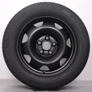 Sommerräder 17 Zoll VW T5 T6 T6.1 Original Felgen 7J5601027 Sommerreifen 215/60R17C 109/107T Hankook RA58 Vantra Transit Stahlfelge schwarz matt 7x17ET56 5x120 Stahlfelgen NEU - Bild 3