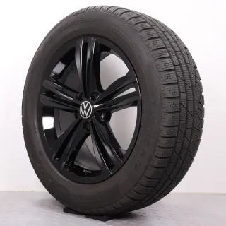 Winterräder 18 Zoll VW Tiguan II & Allspace Original Felgen Sebring schwarz 5NA601025AQ Winterreifen DOT23 7,5 & 8mm 235/55R18 104H XL AO Pirelli Sottozero Winter 210 Serie 2 - Bild 6